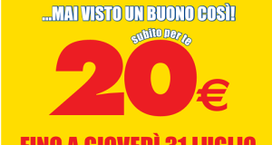 buono sconto Mercatone Uno da 20 euro