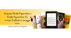5 ebook omaggio con Amazon Kindle