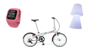 concorso Pink Lady bicicletta pieghevole, orologio e lampada